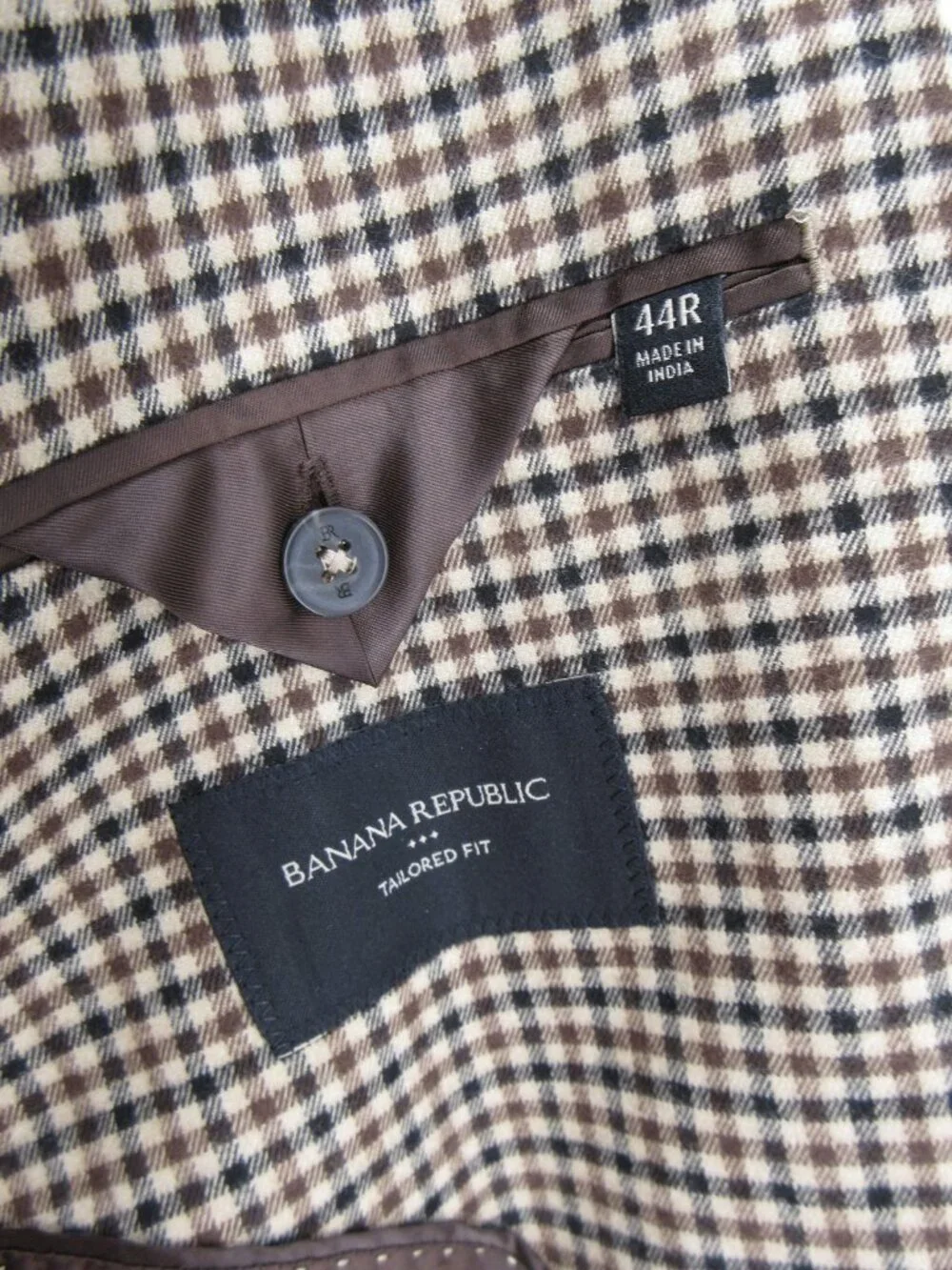 Banana Republic Sport Coat 44 Blazer Plaid Tailored Jacket $260 NEW